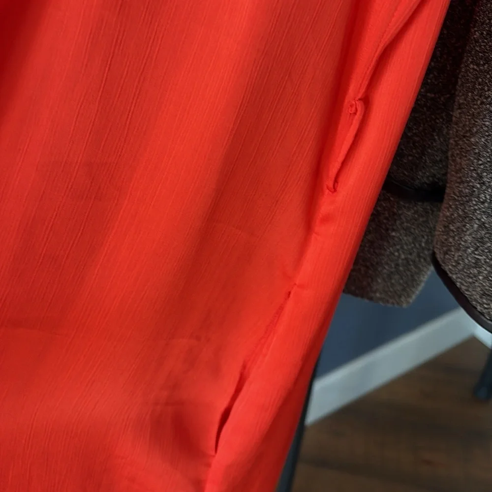 DVF Diane von Furstenberg Kassie Spicy Orange shirtdress dress 10 - Picture 5 of 9